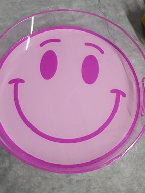 Pink Smiley Face Party Tray - Home Party Supplies